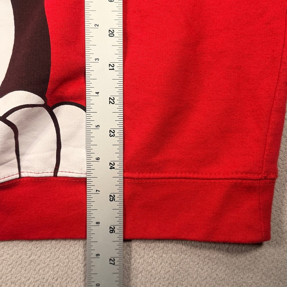 Disney Mickey Mouse Graphic Sweatshirt XXL 18 Red Peeking Mickey Cotton Blend - Picture 7 of 13